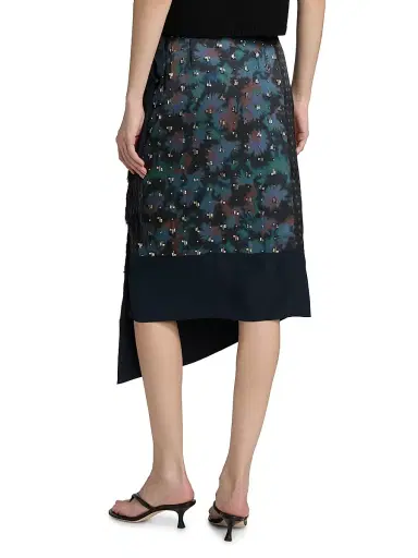 3.1 Phillip Lim Women's Desert Printed Embellished Midi-Wrap Skirt - Midnight Multi | Thumbnail 5 3.1 Phillip Lim Women's Desert Printed Embellished Midi-Wrap Skirt - Midnight Multi | Thumbnail 5