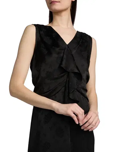 3.1 Phillip Lim Women's Handkerchief Hem Silk-Blend Midi-Dress - Black | Thumbnail 6 3.1 Phillip Lim Women's Handkerchief Hem Silk-Blend Midi-Dress - Black | Thumbnail 6