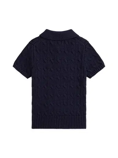 Polo Ralph Lauren Little Boy's & Boy's Cable-Knit Polo Sweater - Navy | Thumbnail 2 Polo Ralph Lauren Little Boy's & Boy's Cable-Knit Polo Sweater - Navy | Thumbnail 2
