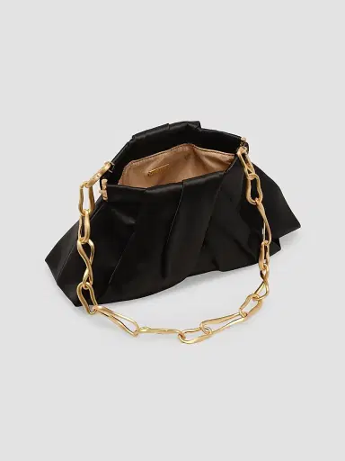 Cult Gaia Women's Lia Mini Pleated Satin Clutch | Thumbnail 4 Cult Gaia Women's Lia Mini Pleated Satin Clutch | Thumbnail 4