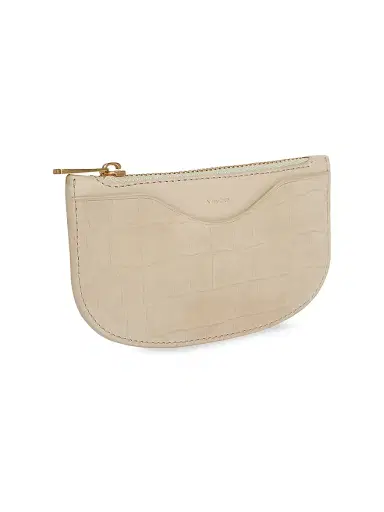 Vince Women's Demma Croc-Embossed Leather Card Case - Marzipan | Thumbnail 2 Vince Women's Demma Croc-Embossed Leather Card Case - Marzipan | Thumbnail 2