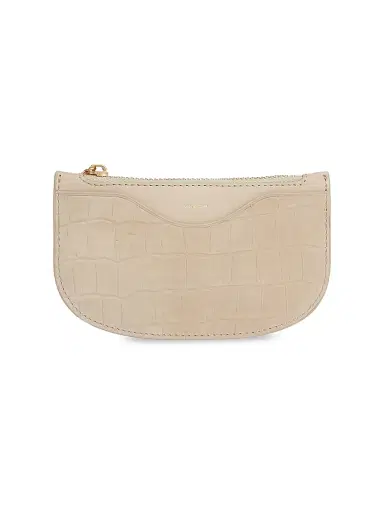 Vince Women's Demma Croc-Embossed Leather Card Case - Marzipan | Thumbnail 1 Vince Women's Demma Croc-Embossed Leather Card Case - Marzipan | Thumbnail 1