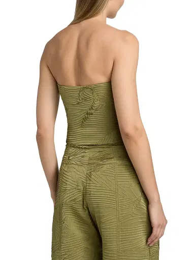 Ulla Johnson Women's Heelen Crinkled Satin Crop Bustier Top | Thumbnail 5 Ulla Johnson Women's Heelen Crinkled Satin Crop Bustier Top | Thumbnail 5