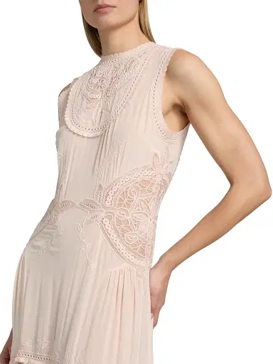 Ulla Johnson Women's Florence Embroidered Silk & Tulle Maxi Dress | Thumbnail 6 Ulla Johnson Women's Florence Embroidered Silk & Tulle Maxi Dress | Thumbnail 6