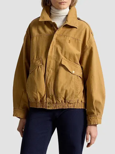 Polo Ralph Lauren Women's Cotton Canvas Utility Jacket - Ghurka - Size XL | Thumbnail 4 Polo Ralph Lauren Women's Cotton Canvas Utility Jacket - Ghurka - Size XL | Thumbnail 4