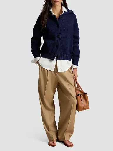Polo Ralph Lauren Women's Cotton-Blend Buttoned Cardigan - Cruise Navy | Thumbnail 2 Polo Ralph Lauren Women's Cotton-Blend Buttoned Cardigan - Cruise Navy | Thumbnail 2