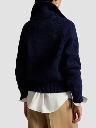 Polo Ralph Lauren Women's Cotton-Blend Buttoned Cardigan - Cruise Navy | Thumbnail 3 Polo Ralph Lauren Women's Cotton-Blend Buttoned Cardigan - Cruise Navy | Thumbnail 3