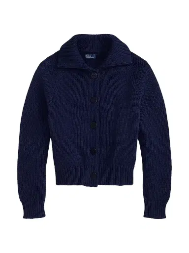 Polo Ralph Lauren Women's Cotton-Blend Buttoned Cardigan - Cruise Navy | Thumbnail 1 Polo Ralph Lauren Women's Cotton-Blend Buttoned Cardigan - Cruise Navy | Thumbnail 1