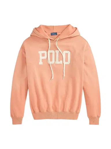 Polo Ralph Lauren Women's Logo Lightweight Fleece Hoodie - Pastel Coral | Thumbnail 1 Polo Ralph Lauren Women's Logo Lightweight Fleece Hoodie - Pastel Coral | Thumbnail 1
