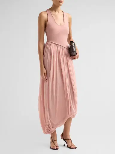 Ronny Kobo Women's Meyer Asymmetric Midi Dress - Mauve | Thumbnail 4 Ronny Kobo Women's Meyer Asymmetric Midi Dress - Mauve | Thumbnail 4