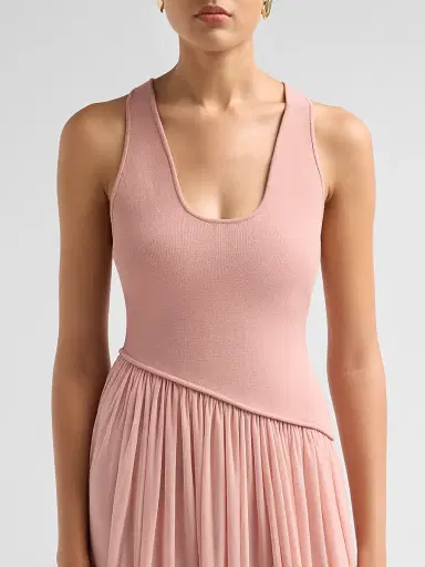 Ronny Kobo Women's Meyer Asymmetric Midi Dress - Mauve | Thumbnail 5 Ronny Kobo Women's Meyer Asymmetric Midi Dress - Mauve | Thumbnail 5