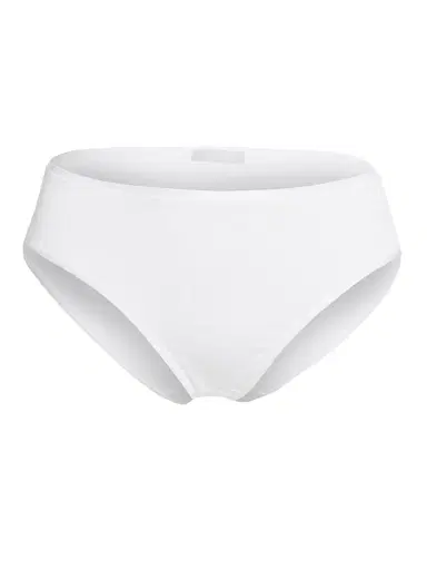 Hanro Women's Cotton Seamless High-Cut Full Brief - White | Thumbnail 1 Hanro Women's Cotton Seamless High-Cut Full Brief - White | Thumbnail 1