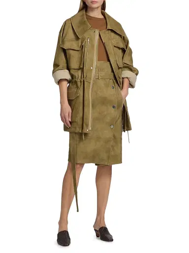 Co Women's Camo Cotton-Blend Military Jacket - Khaki - Size XL | Thumbnail 2 Co Women's Camo Cotton-Blend Military Jacket - Khaki - Size XL | Thumbnail 2