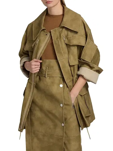 Co Women's Camo Cotton-Blend Military Jacket - Khaki - Size XL | Thumbnail 3 Co Women's Camo Cotton-Blend Military Jacket - Khaki - Size XL | Thumbnail 3