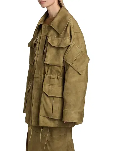 Co Women's Camo Cotton-Blend Military Jacket - Khaki - Size XL | Thumbnail 4 Co Women's Camo Cotton-Blend Military Jacket - Khaki - Size XL | Thumbnail 4