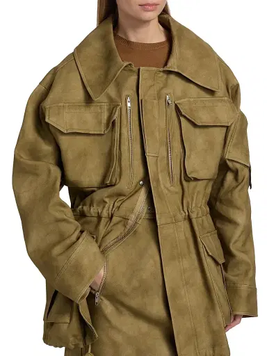 Co Women's Camo Cotton-Blend Military Jacket - Khaki - Size XL | Thumbnail 6 Co Women's Camo Cotton-Blend Military Jacket - Khaki - Size XL | Thumbnail 6