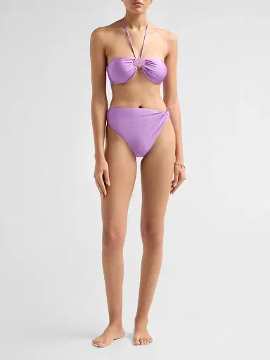 PatBo Women's Aurora High-Waisted Bikini Bottom - Lilac - Size XS | Thumbnail 2 PatBo Women's Aurora High-Waisted Bikini Bottom - Lilac - Size XS | Thumbnail 2