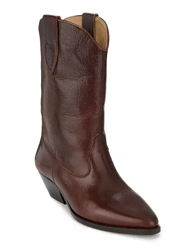 Isabel Marant Women's Duerto 40MM Leather Cowboy Boots - Mahogany | Thumbnail 2 Isabel Marant Women's Duerto 40MM Leather Cowboy Boots - Mahogany | Thumbnail 2