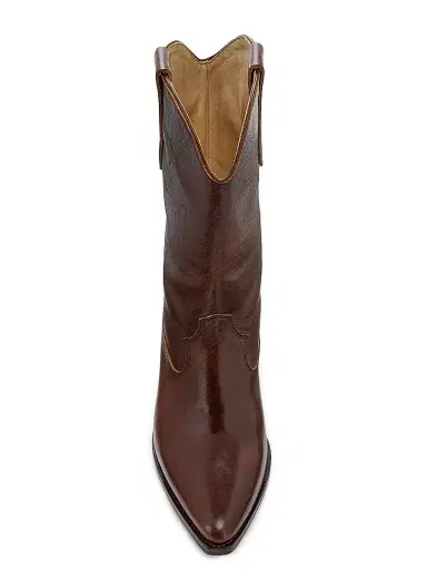 Isabel Marant Women's Duerto 40MM Leather Cowboy Boots - Mahogany | Thumbnail 4 Isabel Marant Women's Duerto 40MM Leather Cowboy Boots - Mahogany | Thumbnail 4