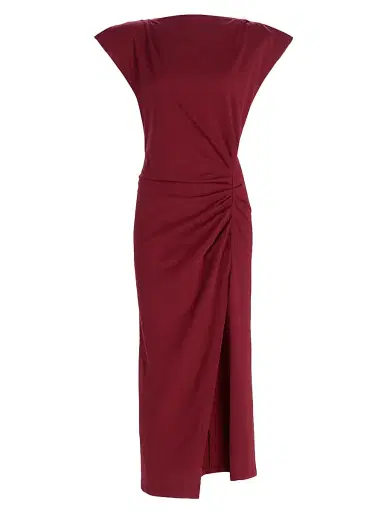 Isabel Marant Women's Nadela Cotton Draped Midi-Dress | Thumbnail 1 Isabel Marant Women's Nadela Cotton Draped Midi-Dress | Thumbnail 1