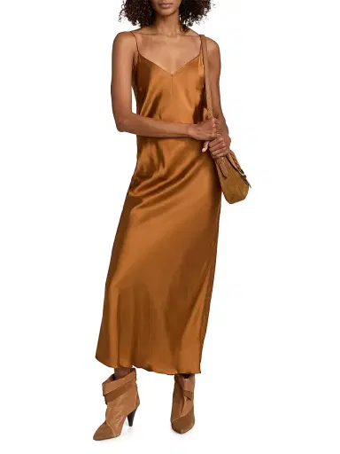 Isabel Marant Women's Nevana Satin Bias Slip Gown - Caramel | Thumbnail 2 Isabel Marant Women's Nevana Satin Bias Slip Gown - Caramel | Thumbnail 2