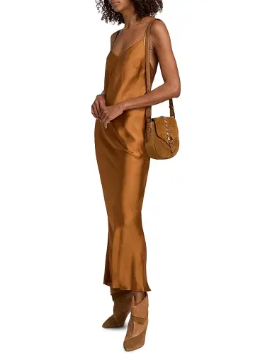 Isabel Marant Women's Nevana Satin Bias Slip Gown - Caramel | Thumbnail 4 Isabel Marant Women's Nevana Satin Bias Slip Gown - Caramel | Thumbnail 4