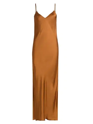 Isabel Marant Women's Nevana Satin Bias Slip Gown - Caramel | Thumbnail 1 Isabel Marant Women's Nevana Satin Bias Slip Gown - Caramel | Thumbnail 1