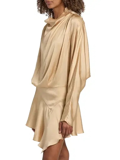 Isabel Marant Women's Neline Draped Satin Shirtdress | Thumbnail 4 Isabel Marant Women's Neline Draped Satin Shirtdress | Thumbnail 4