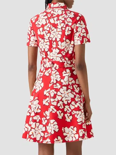 Akris punto Women's Paper-Cut Flower Print Cotton Mini Shirtdress | Thumbnail 3 Akris punto Women's Paper-Cut Flower Print Cotton Mini Shirtdress | Thumbnail 3