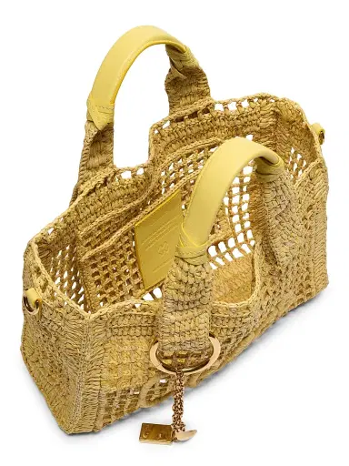 Chloé Women's Summer Banana Small Raffia Tote Bag - Radiant Yellow | Thumbnail 4 Chloé Women's Summer Banana Small Raffia Tote Bag - Radiant Yellow | Thumbnail 4