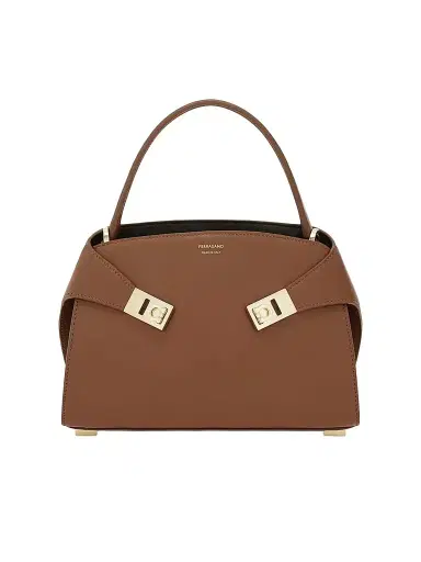FERRAGAMO Women's Hug Extra-Small Leather Shoulder Bag - New Cognac | Thumbnail 1 FERRAGAMO Women's Hug Extra-Small Leather Shoulder Bag - New Cognac | Thumbnail 1