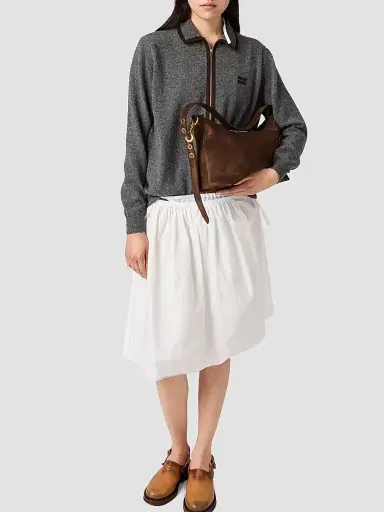 Miu Miu Women's Spirit Suede Shoulder Bag - Brown | Thumbnail 2 Miu Miu Women's Spirit Suede Shoulder Bag - Brown | Thumbnail 2
