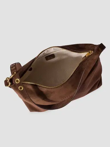 Miu Miu Women's Spirit Suede Shoulder Bag - Brown | Thumbnail 6 Miu Miu Women's Spirit Suede Shoulder Bag - Brown | Thumbnail 6