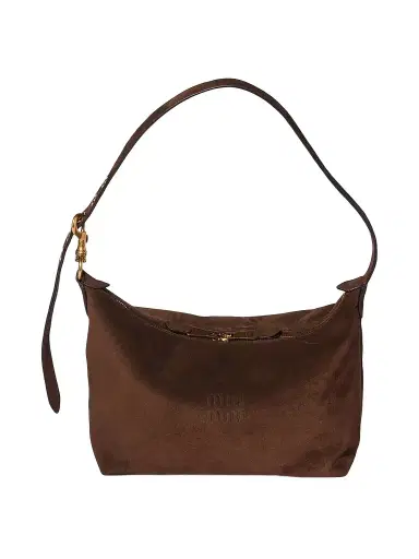 Miu Miu Women's Spirit Suede Shoulder Bag - Brown | Thumbnail 1 Miu Miu Women's Spirit Suede Shoulder Bag - Brown | Thumbnail 1