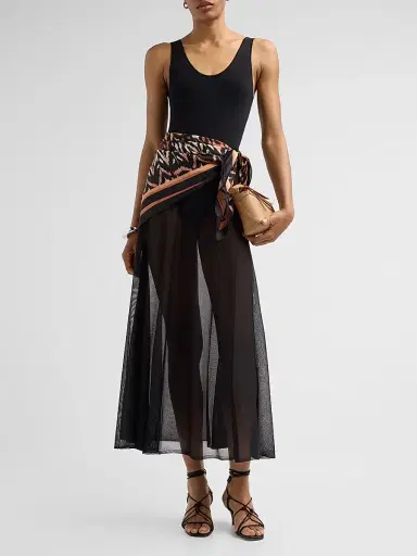 Zimmermann Women's Aster Silk Scarf Maxi Dress - Black Print | Thumbnail 2 Zimmermann Women's Aster Silk Scarf Maxi Dress - Black Print | Thumbnail 2