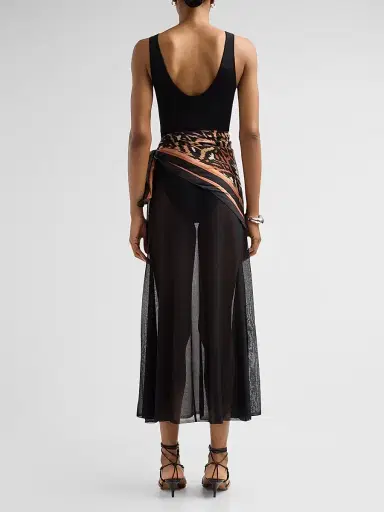Zimmermann Women's Aster Silk Scarf Maxi Dress - Black Print | Thumbnail 3 Zimmermann Women's Aster Silk Scarf Maxi Dress - Black Print | Thumbnail 3