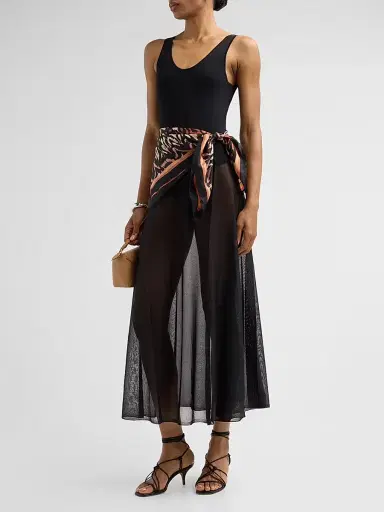 Zimmermann Women's Aster Silk Scarf Maxi Dress - Black Print | Thumbnail 4 Zimmermann Women's Aster Silk Scarf Maxi Dress - Black Print | Thumbnail 4