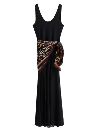 Zimmermann Women's Aster Silk Scarf Maxi Dress - Black Print | Thumbnail 1 Zimmermann Women's Aster Silk Scarf Maxi Dress - Black Print | Thumbnail 1