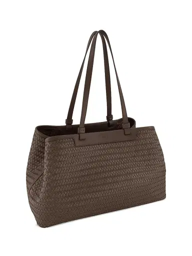 Vince Women's Marin Woven Leather Tote Bag - Date | Thumbnail 2 Vince Women's Marin Woven Leather Tote Bag - Date | Thumbnail 2