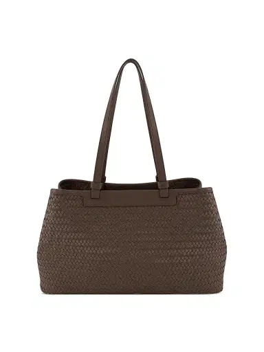 Vince Women's Marin Woven Leather Tote Bag - Date | Thumbnail 3 Vince Women's Marin Woven Leather Tote Bag - Date | Thumbnail 3