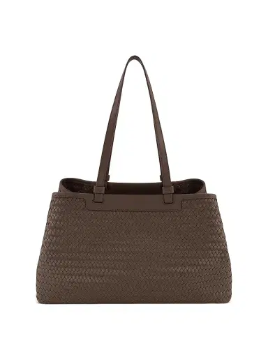 Vince Women's Marin Woven Leather Tote Bag - Date | Thumbnail 1 Vince Women's Marin Woven Leather Tote Bag - Date | Thumbnail 1