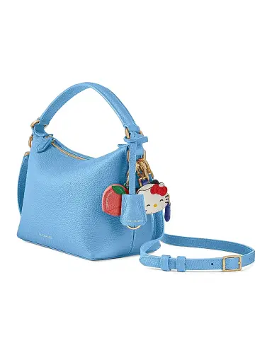 MAISON de SABRÉ Women's Leather Soft Hobo Bag - Sky Blue | Thumbnail 4 MAISON de SABRÉ Women's Leather Soft Hobo Bag - Sky Blue | Thumbnail 4