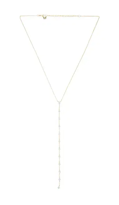 By Adina Eden Teardrop Cz Lariat Necklace | Thumbnail 1 By Adina Eden Teardrop Cz Lariat Necklace | Thumbnail 1