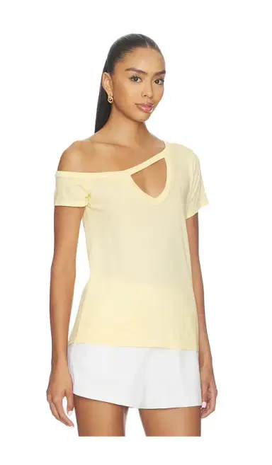 Michael Lauren x REVOLVE Zire Short Sleeve Asymmetrical Cold Shoulder Tee | Thumbnail 2 Michael Lauren x REVOLVE Zire Short Sleeve Asymmetrical Cold Shoulder Tee | Thumbnail 2