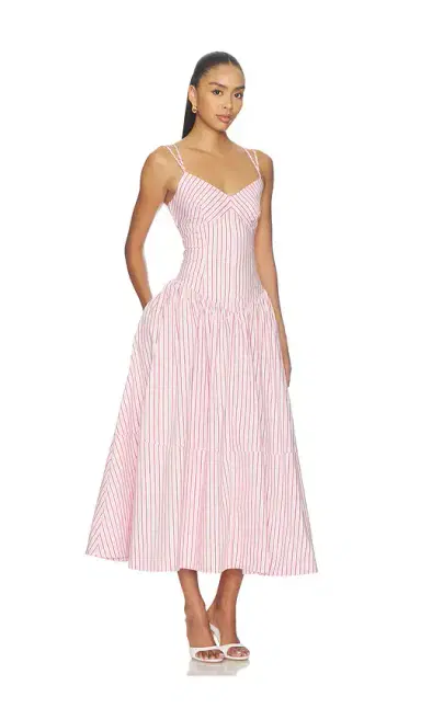 Cinq à Sept Rose Stripe Dagna Dress | Thumbnail 2 Cinq à Sept Rose Stripe Dagna Dress | Thumbnail 2