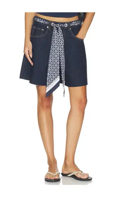 SEROYA Sabrina Boyfriend Shorts With Scarf | Thumbnail 1 SEROYA Sabrina Boyfriend Shorts With Scarf | Thumbnail 1