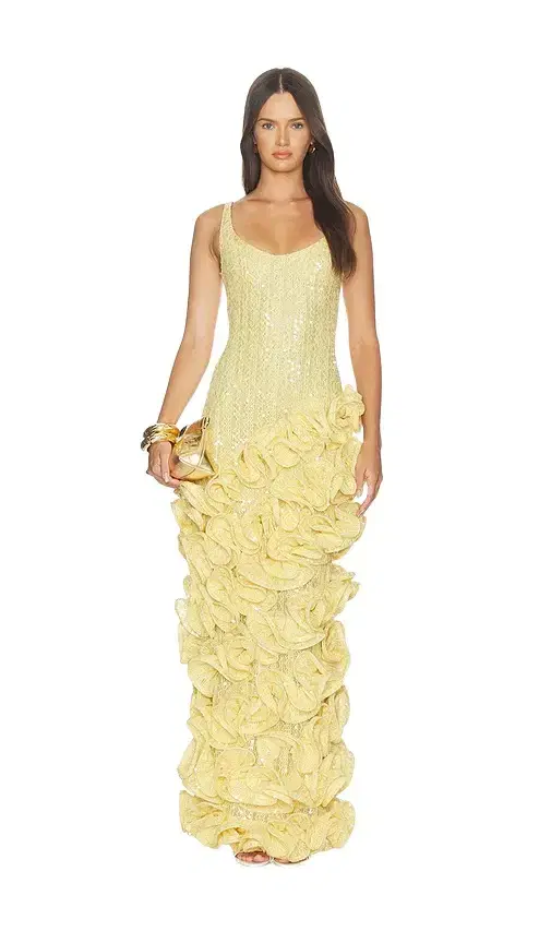 Lara Crochet Ruffle Midi Dress Lara Crochet Ruffle Midi Dress