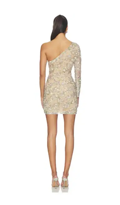 LA FUORI Frosted Silver Mini Dress | Thumbnail 3 LA FUORI Frosted Silver Mini Dress | Thumbnail 3