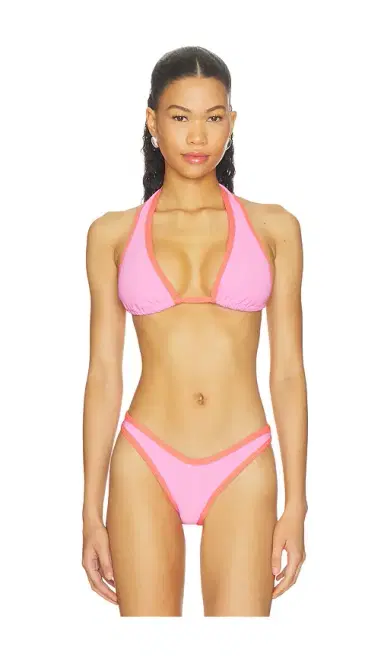 POST SWIM Lolo Contrast Halter Bikini Top | Thumbnail 1 POST SWIM Lolo Contrast Halter Bikini Top | Thumbnail 1