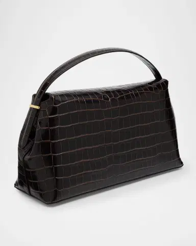 Toteme T-Lock Croc-Embossed Top-Handle Bag | Thumbnail 2 Toteme T-Lock Croc-Embossed Top-Handle Bag | Thumbnail 2